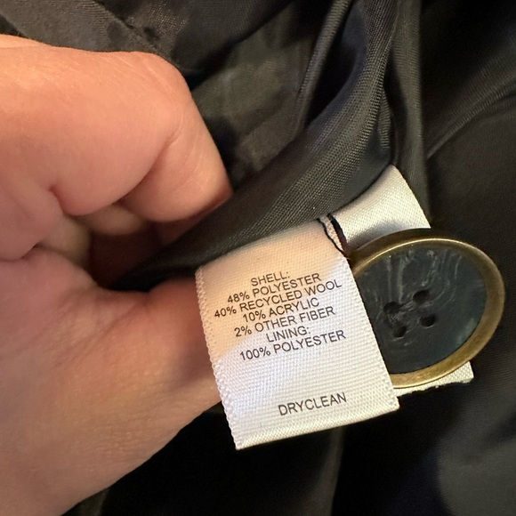 LOFT Black and White Herringbone Mini Skirt With Elegant Buttons (Size 6) - Picture 11 of 11